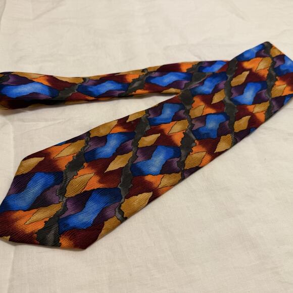 J. Garcia Collector’s Edition Silk Tie – Stonehenge Abstract USA 90s - Picture 6 of 9